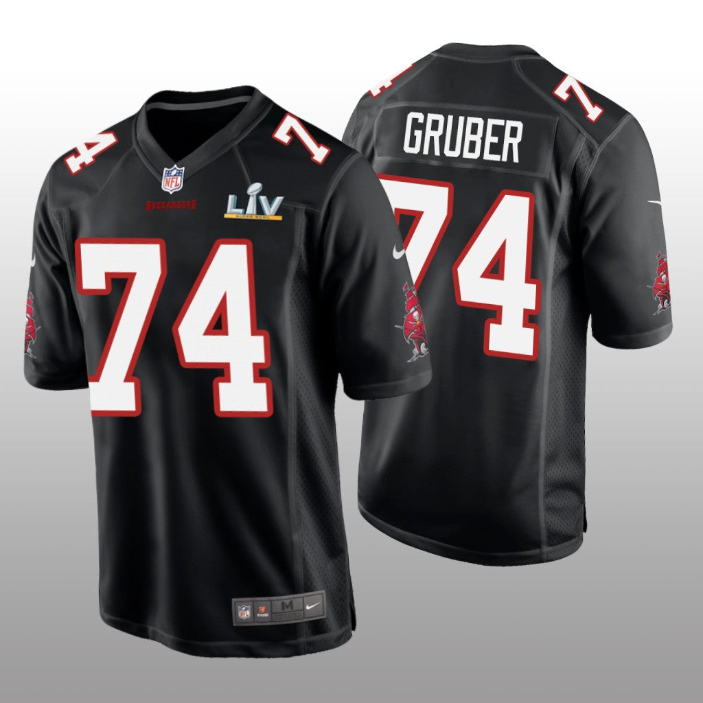 Tampa Bay Buccaneers Paul Gruber Black Game Fashion Jersey Super Bowl LV Men's