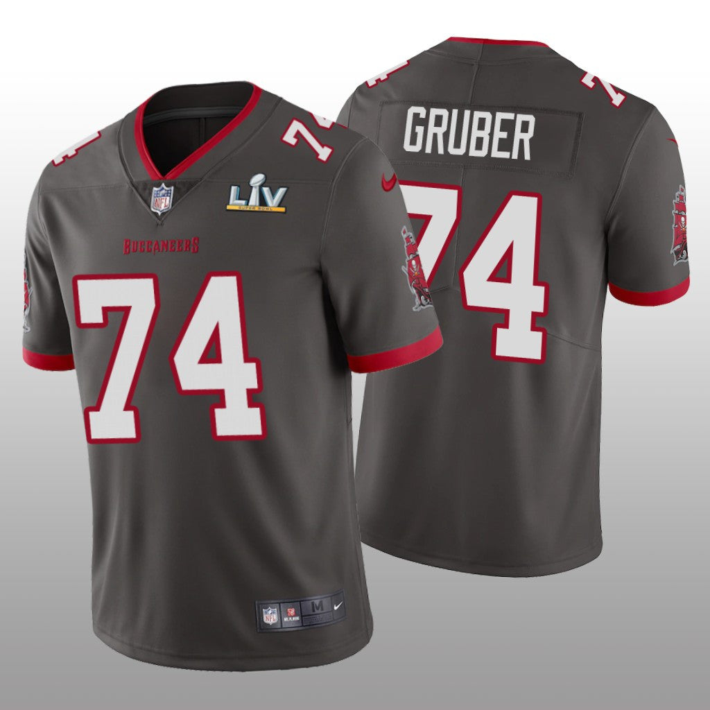 Tampa Bay Buccaneers Paul Gruber Pewter Vapor Limited Jersey Super Bowl LV Men's
