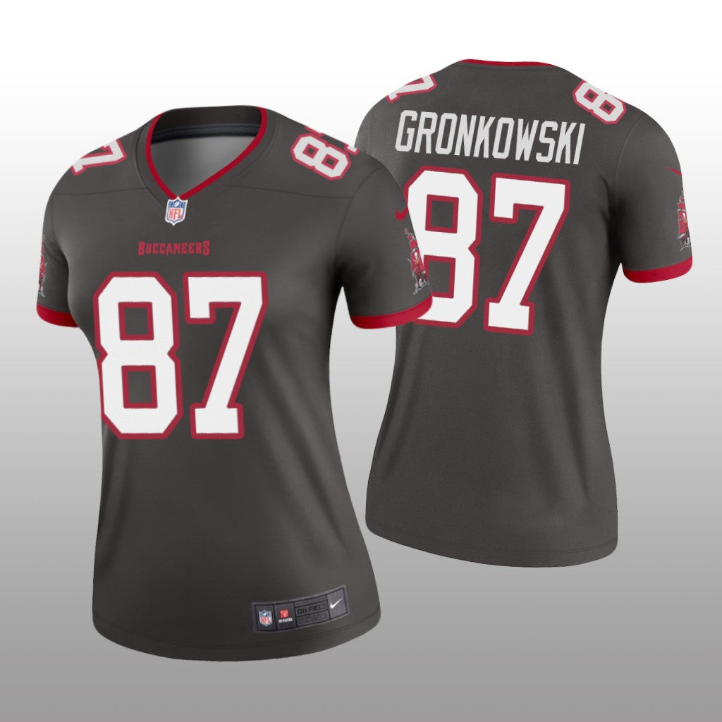 Tampa Bay Buccaneers Rob Gronkowski Pewter Jersey Legend Women's