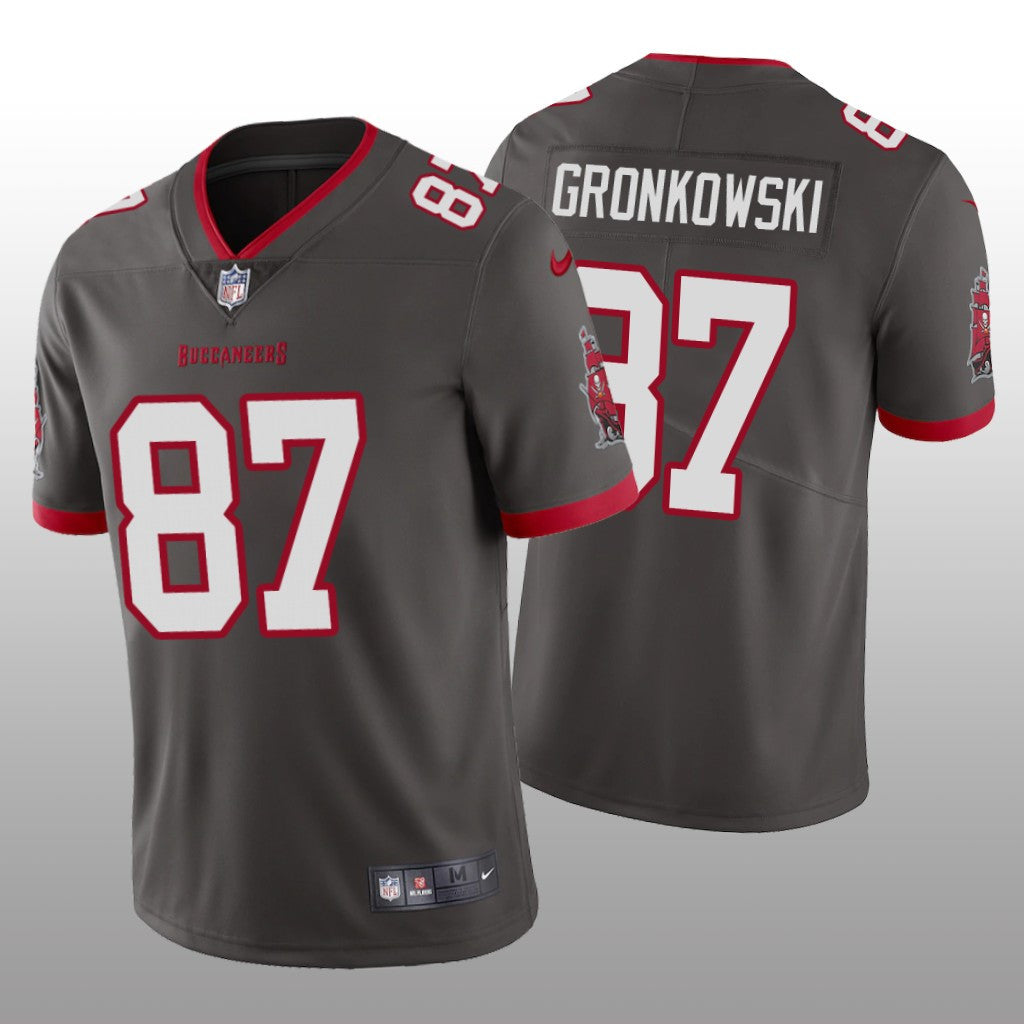 Tampa Bay Buccaneers Rob Gronkowski Pewter Jersey Vapor Limited Men's