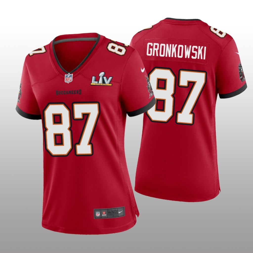 Tampa Bay Buccaneers Rob Gronkowski Red Game Jersey Super Bowl LV Women's