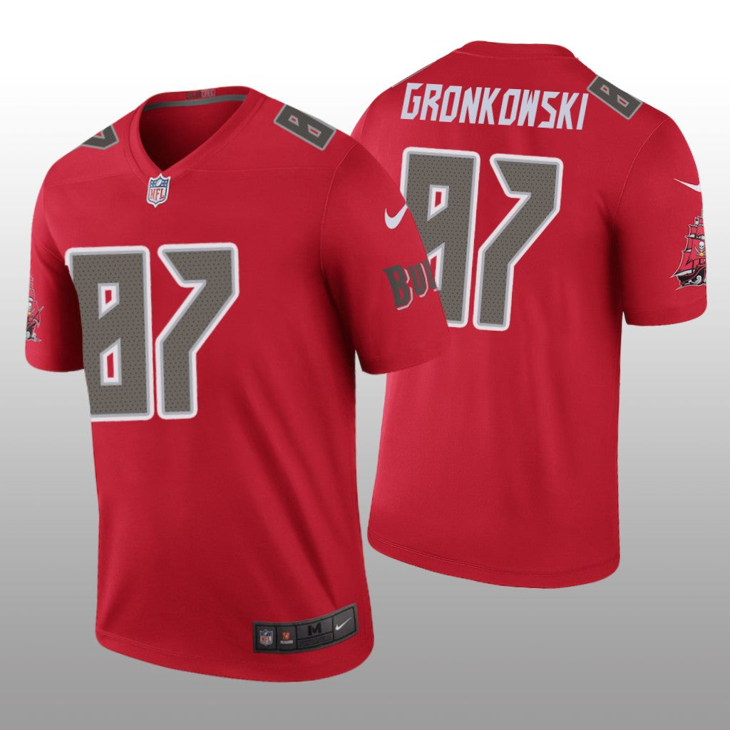 Tampa Bay Buccaneers Rob Gronkowski Red Jersey Color Rush Legend Men's