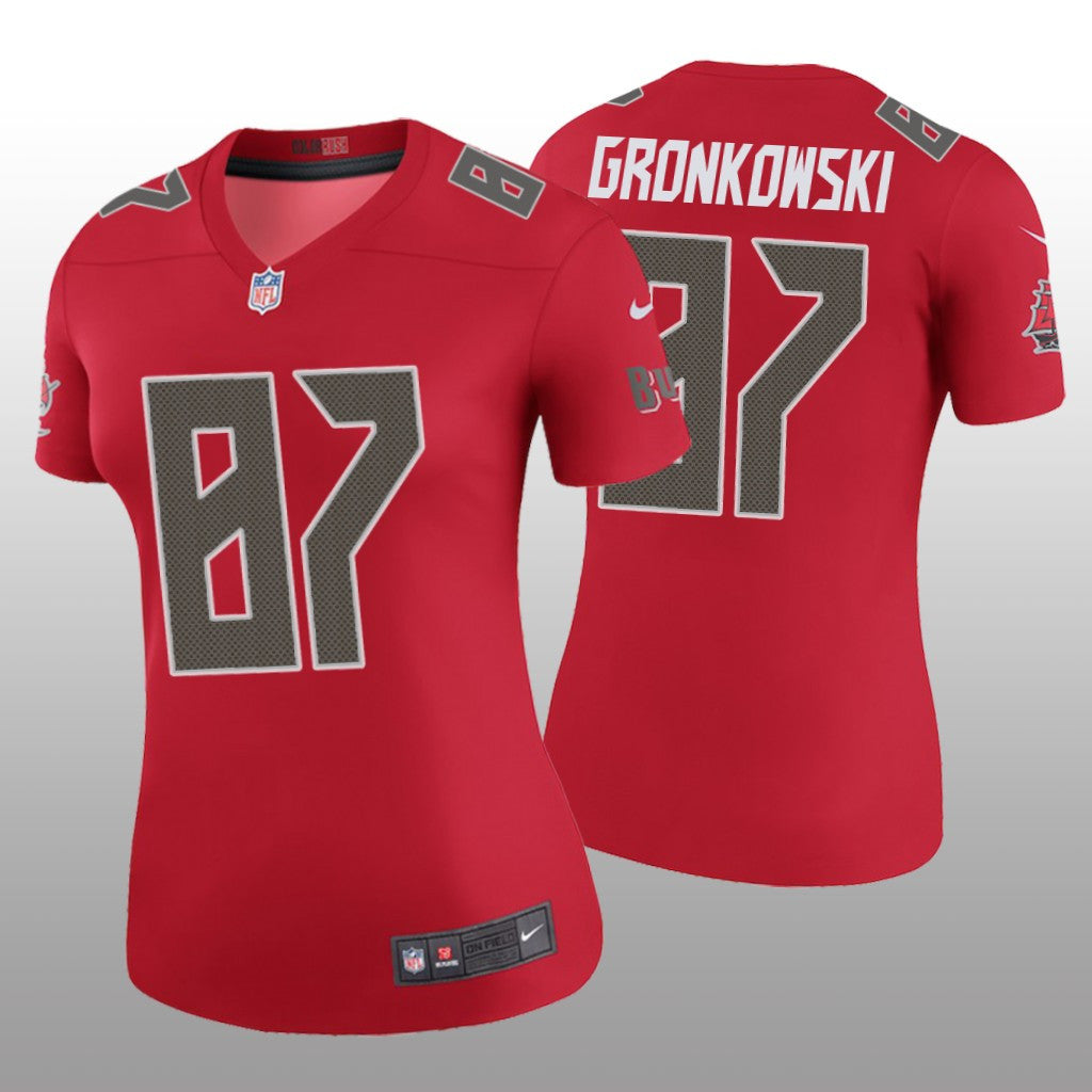 Tampa Bay Buccaneers Rob Gronkowski Red Jersey Color Rush Legend Women's