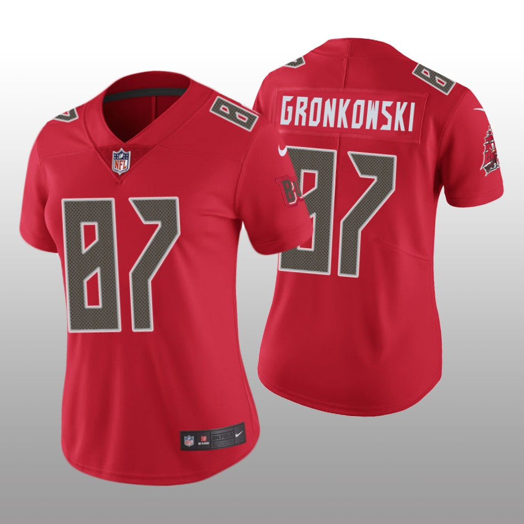 Tampa Bay Buccaneers Rob Gronkowski Red Jersey Color Rush Limited Women's