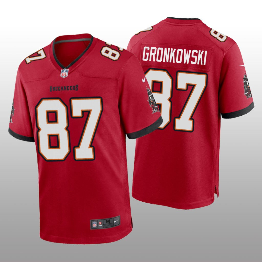 Tampa Bay Buccaneers Rob Gronkowski Red Jersey Game Men's