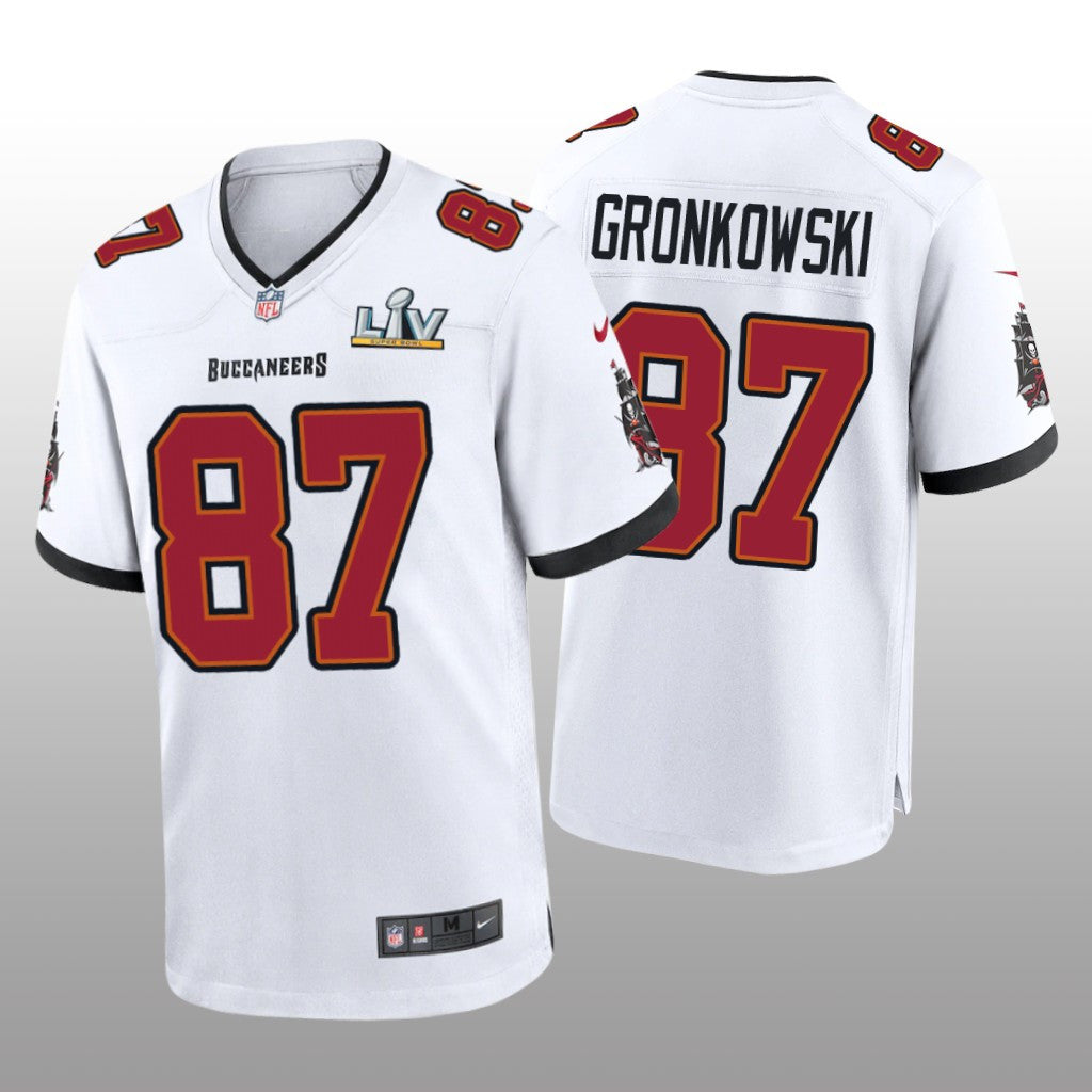 Tampa Bay Buccaneers Rob Gronkowski White Game Jersey Super Bowl LV Men's