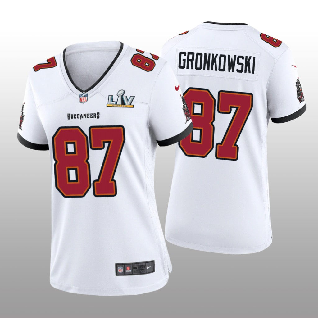 Tampa Bay Buccaneers Rob Gronkowski White Game Jersey Super Bowl LV Women's