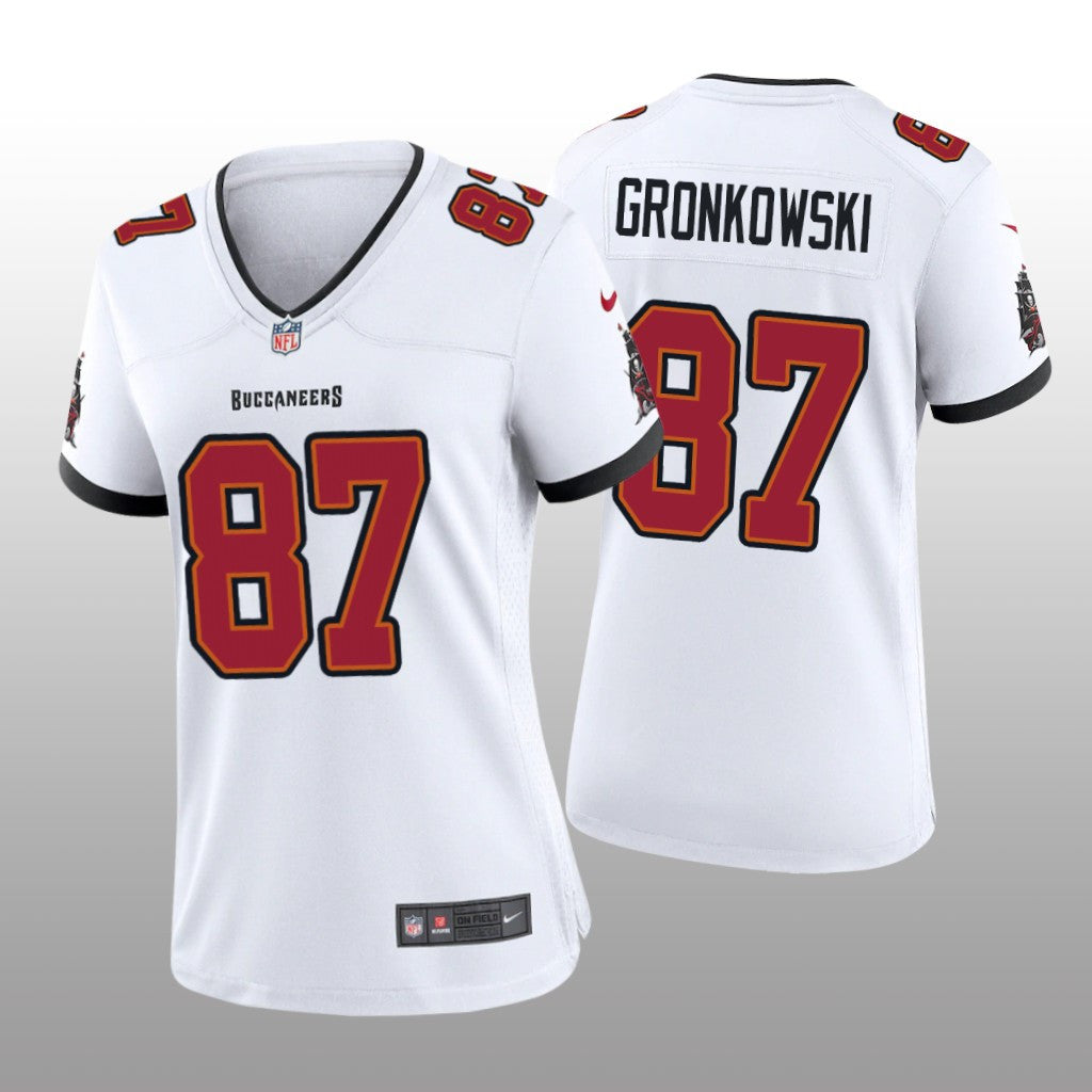 Tampa Bay Buccaneers Rob Gronkowski White Jersey Game Women's