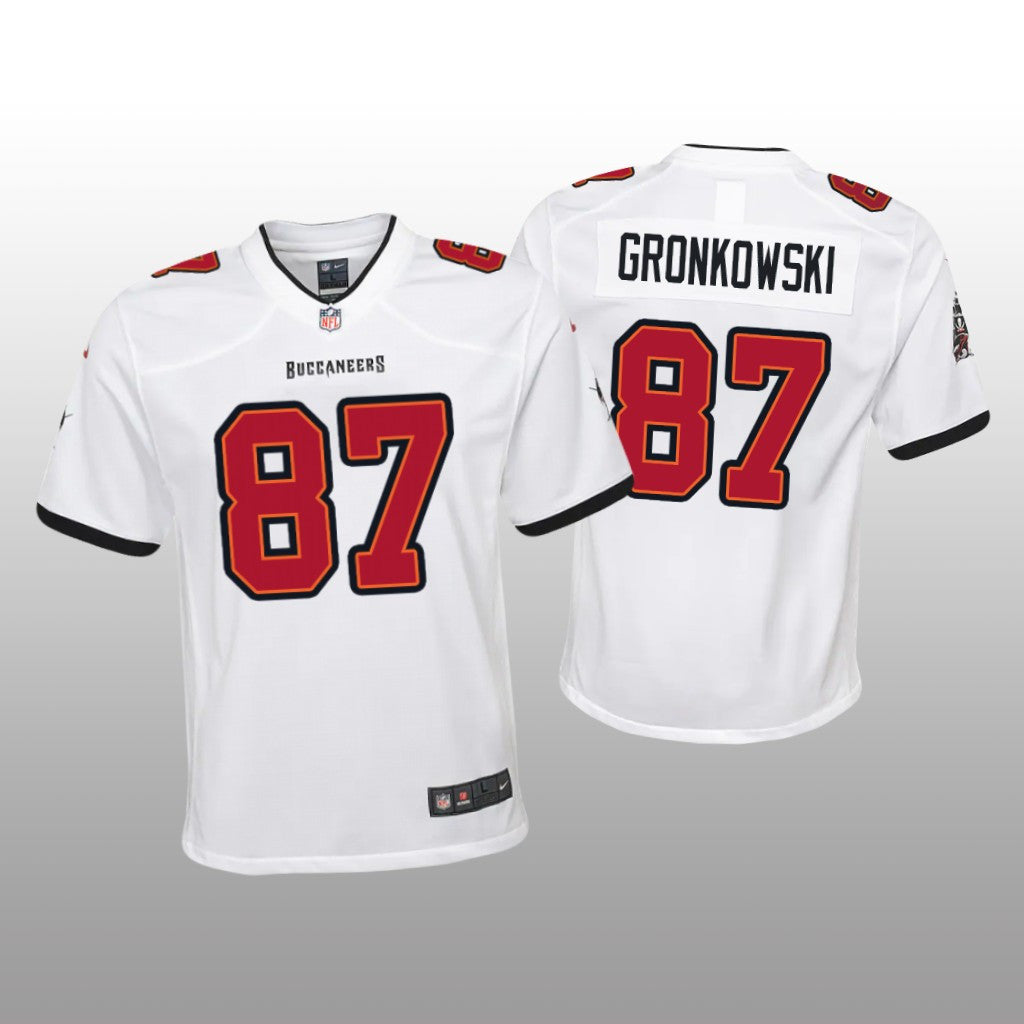 Tampa Bay Buccaneers Rob Gronkowski White Jersey Game Youth