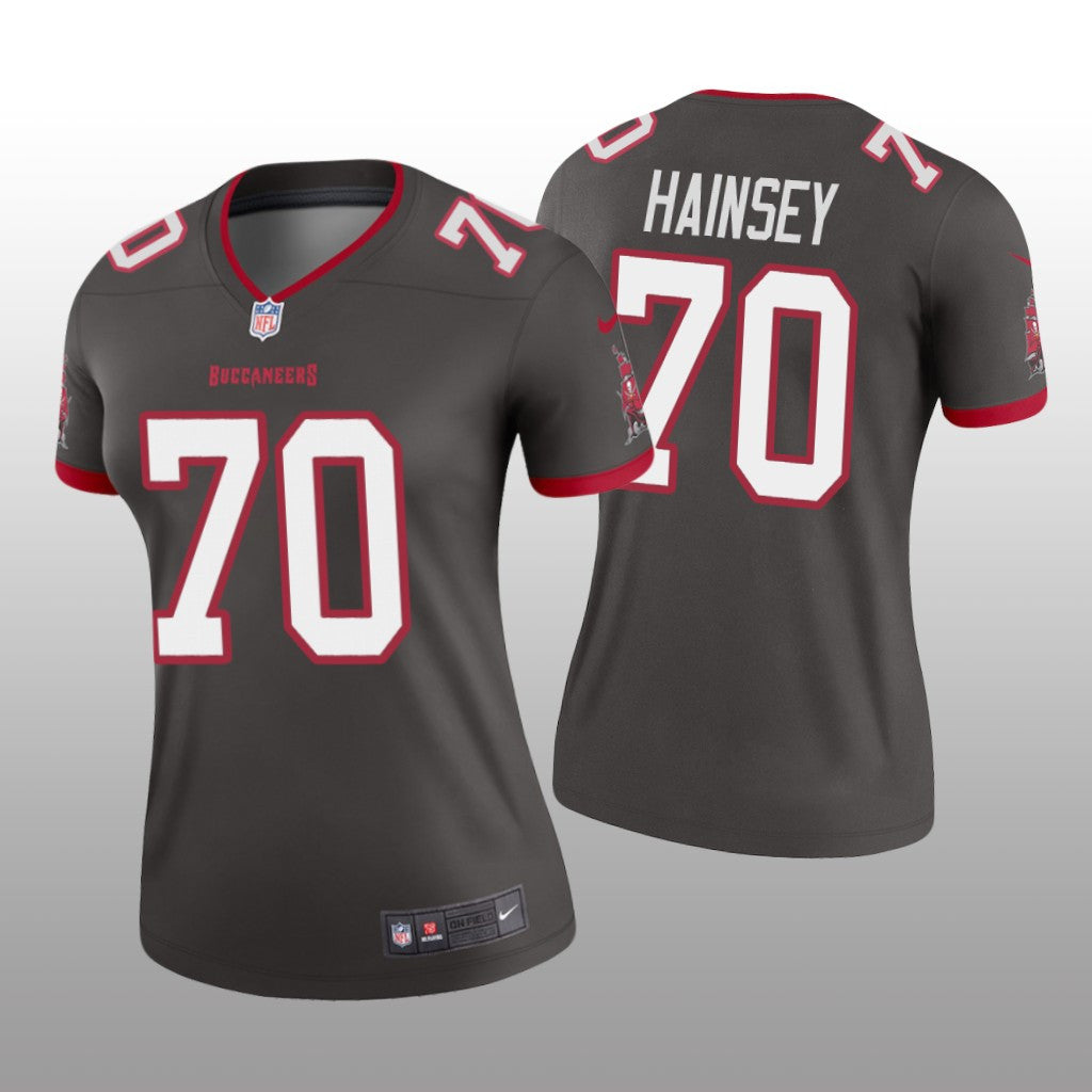 Tampa Bay Buccaneers Robert Hainsey Pewter Jersey Legend Women's