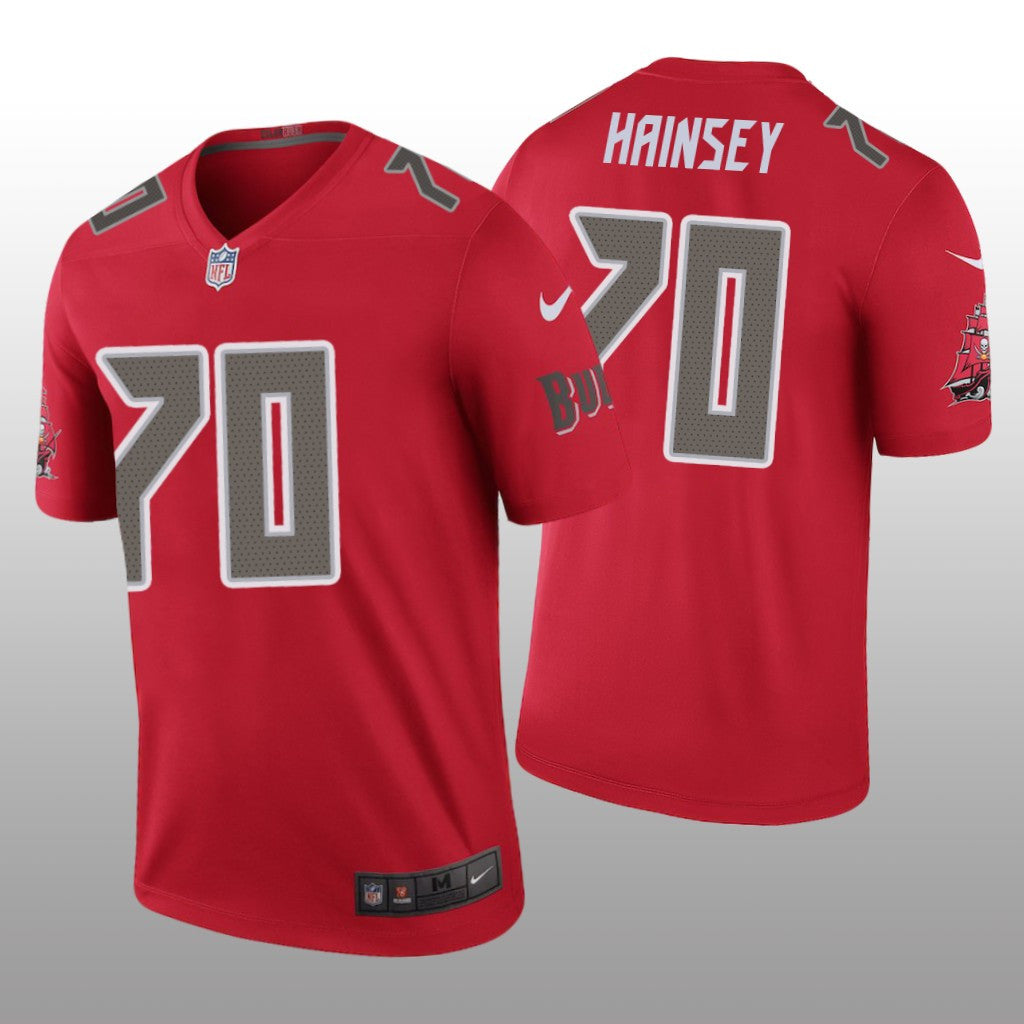 Tampa Bay Buccaneers Robert Hainsey Red Jersey Color Rush Legend Men's