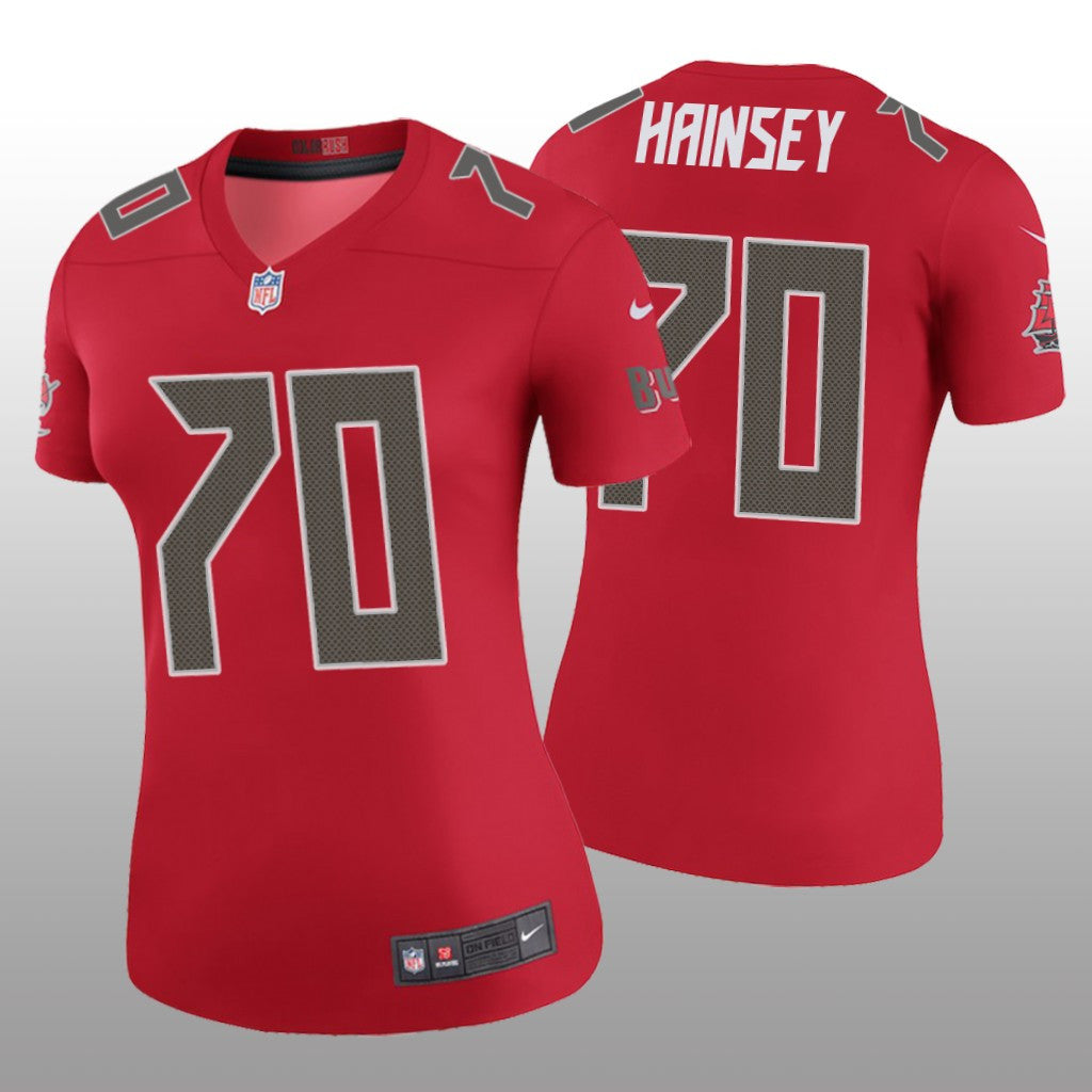 Tampa Bay Buccaneers Robert Hainsey Red Jersey Color Rush Legend Women's