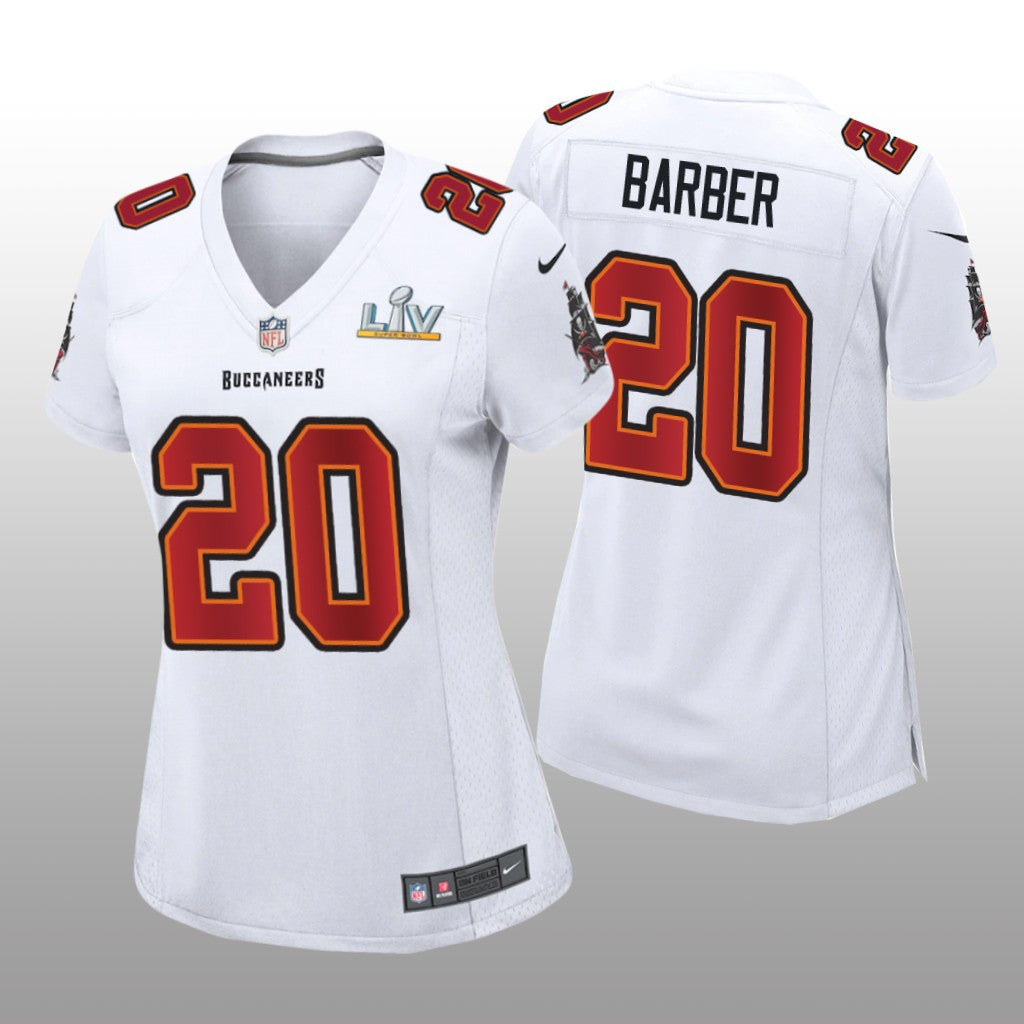 Tampa Bay Buccaneers Ronde Barber White Game Fashion Jersey Super Bowl LV Women's