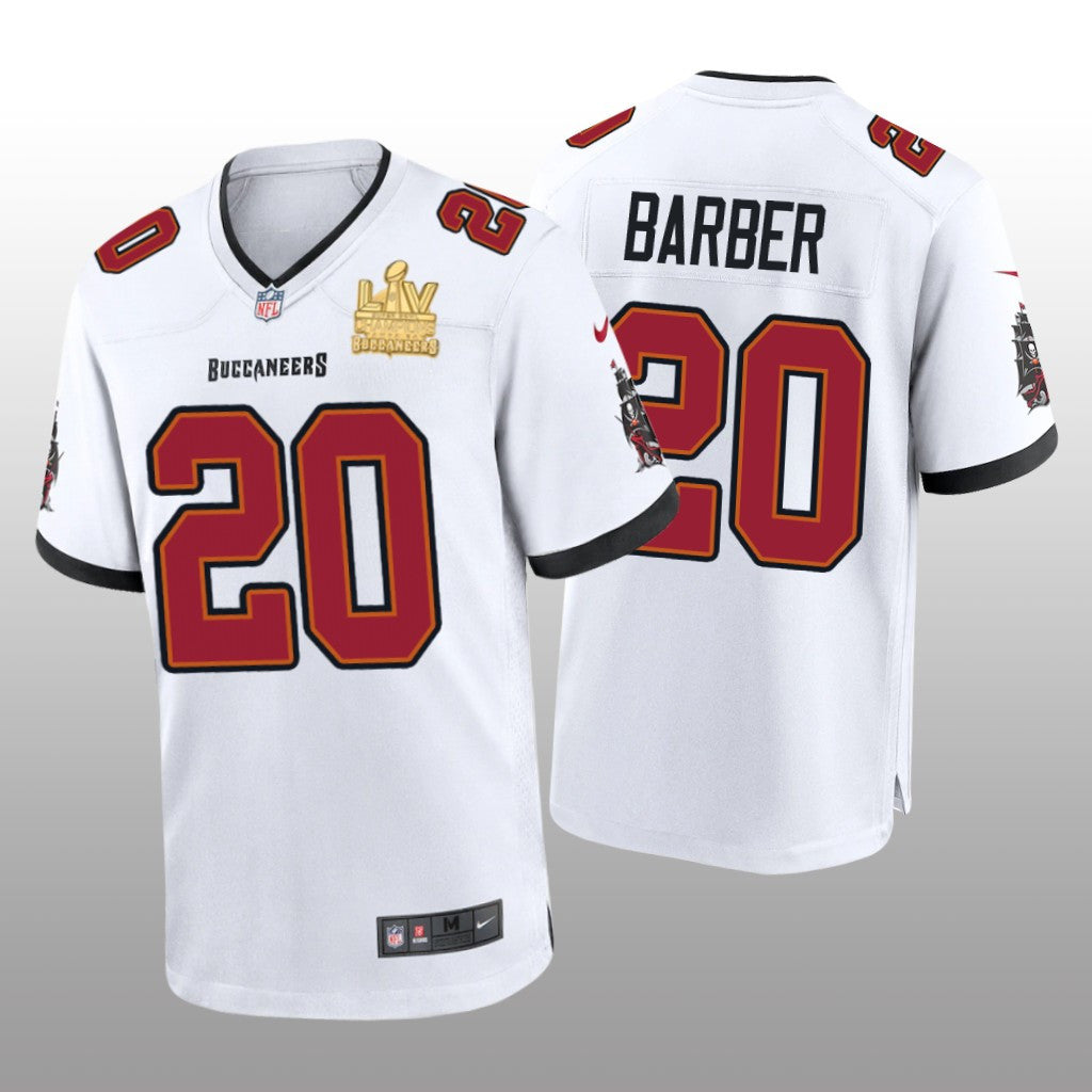 Tampa Bay Buccaneers Ronde Barber White Game Jersey Super Bowl LV Champions Men's