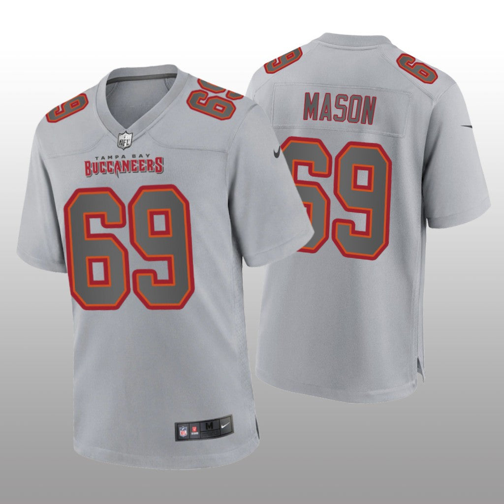Tampa Bay Buccaneers Shaq Mason Gray Jersey Atmosphere Fashion Game Men's