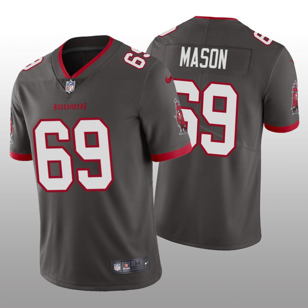 Tampa Bay Buccaneers Shaq Mason Pewter Jersey Vapor Limited Men's