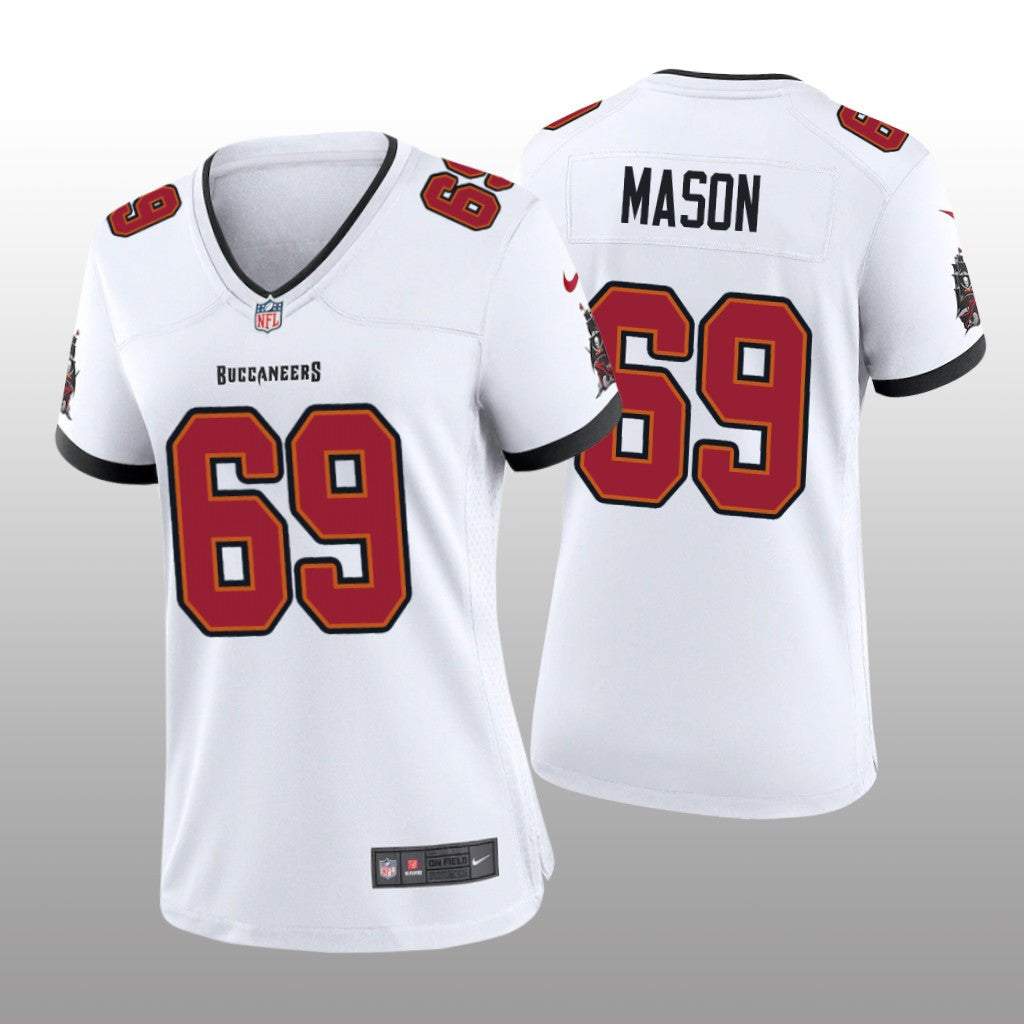 Tampa Bay Buccaneers Shaq Mason White Jersey Game Women's