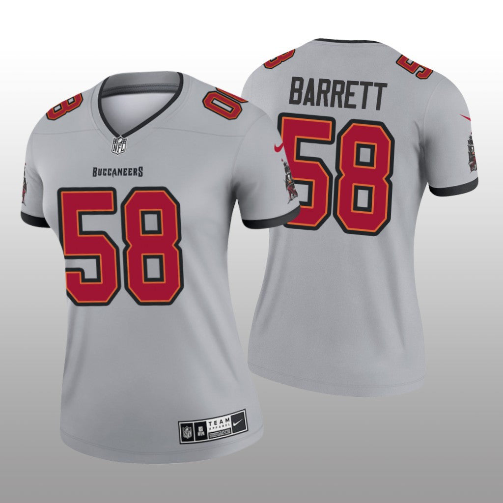 Tampa Bay Buccaneers Shaquil Barrett Gray Jersey Inverted Legend Women's