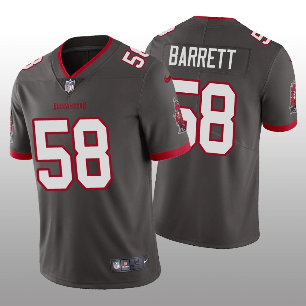 Tampa Bay Buccaneers Shaquil Barrett Pewter Jersey Vapor Limited Men's
