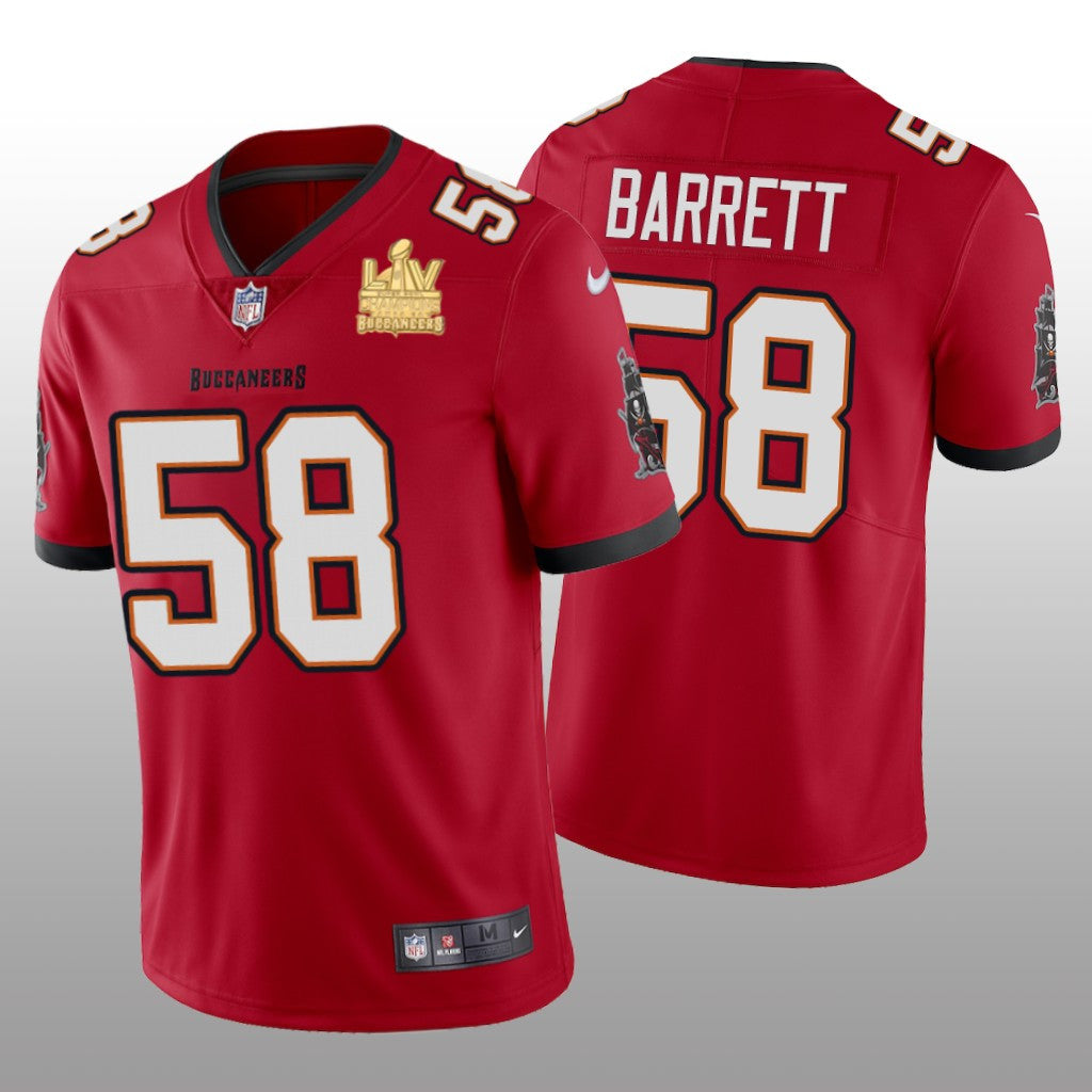 Tampa Bay Buccaneers Shaquil Barrett Red Vapor Limited Jersey Super Bowl LV Champions Men's