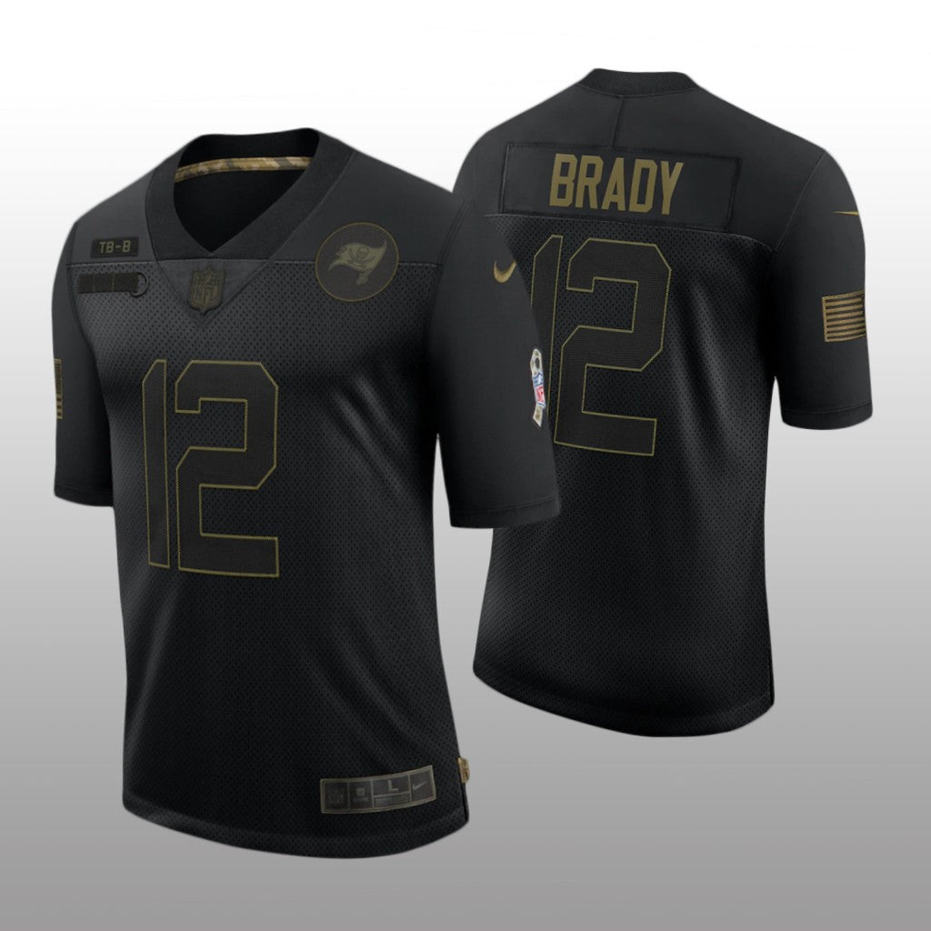 Tampa Bay Buccaneers Tom Brady Black Limited Jersey Salute to Service Men's