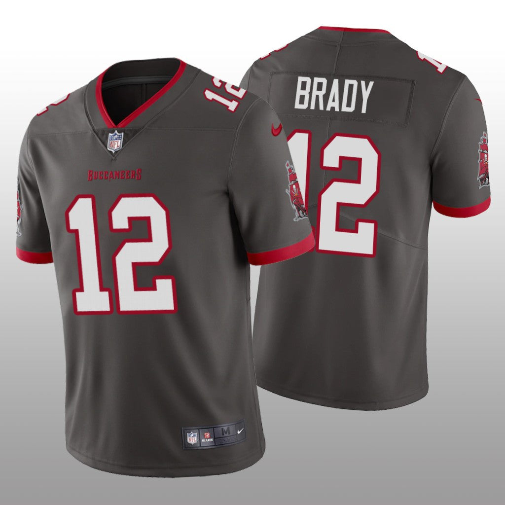 Tampa Bay Buccaneers Tom Brady Pewter Jersey Vapor Limited Men's