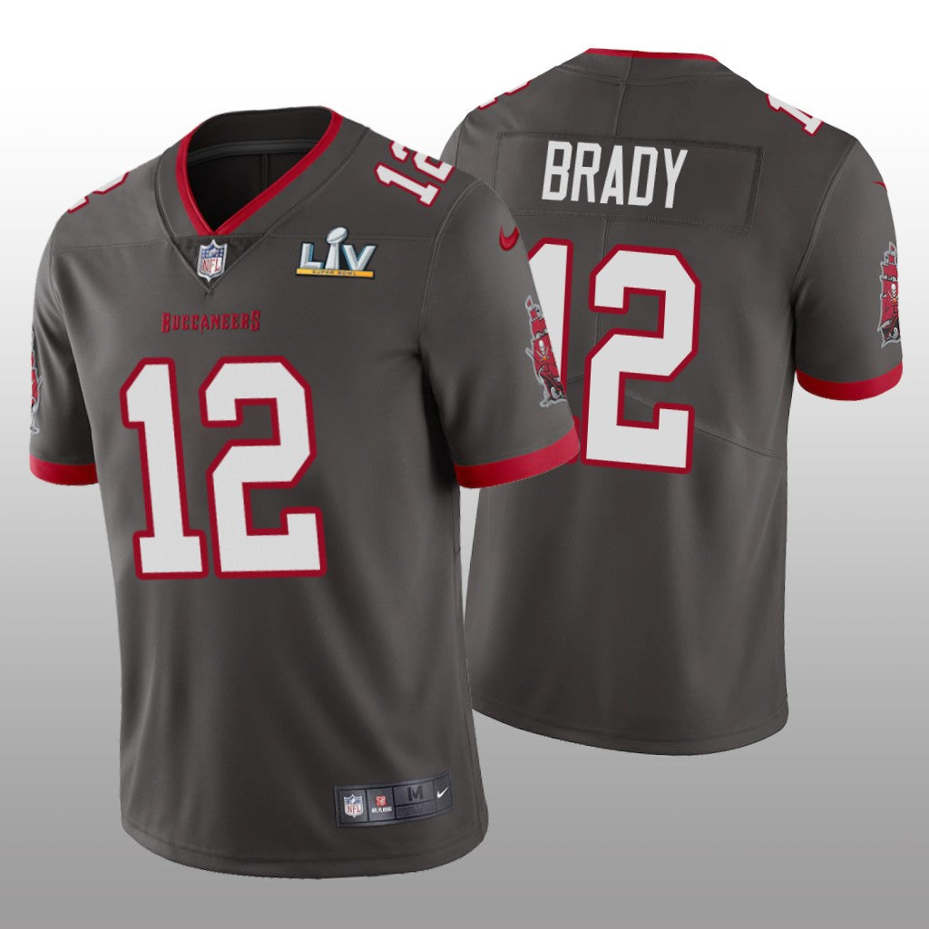 Tampa Bay Buccaneers Tom Brady Pewter Vapor Limited Jersey Super Bowl LV Men's