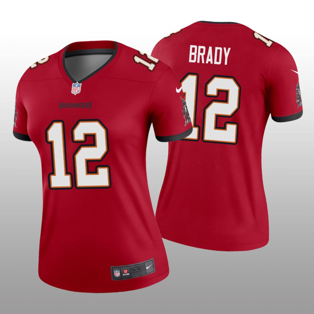 Tampa Bay Buccaneers Tom Brady Red Jersey Legend Women's