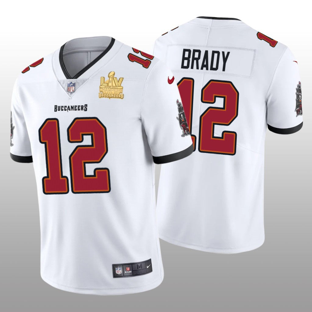 Tampa Bay Buccaneers Tom Brady White Vapor Limited Jersey Super Bowl LV Champions Men's