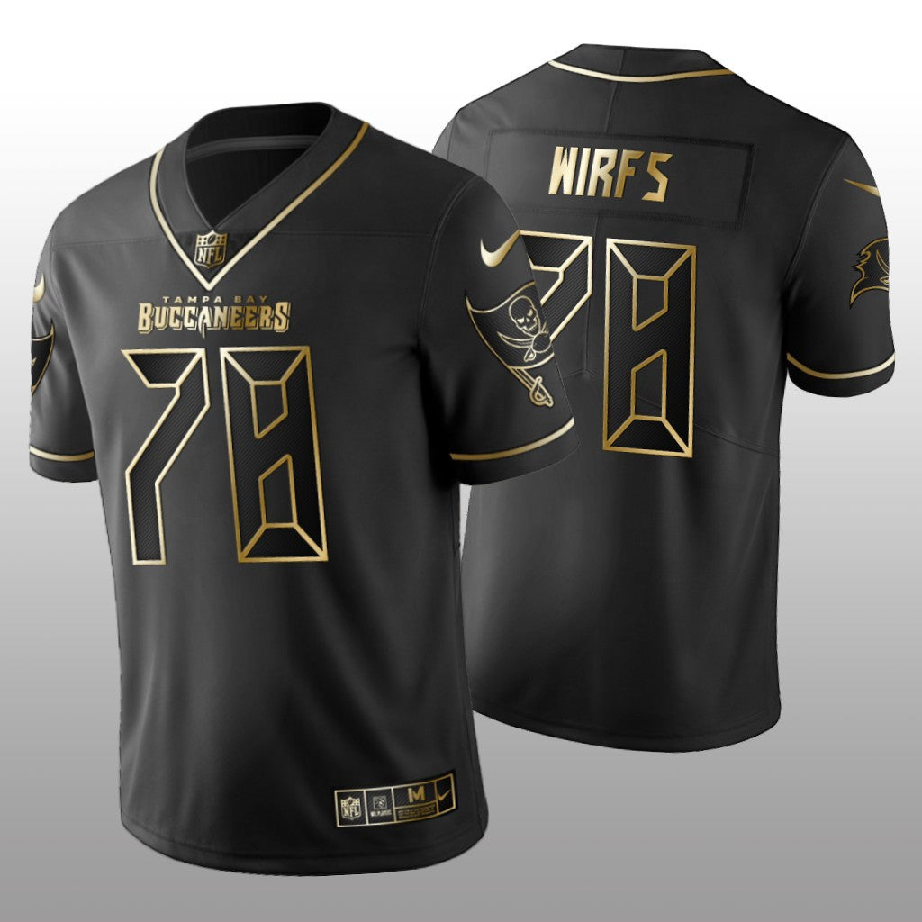 Tampa Bay Buccaneers Tristan Wirfs Black Jersey Golden Edition Men's