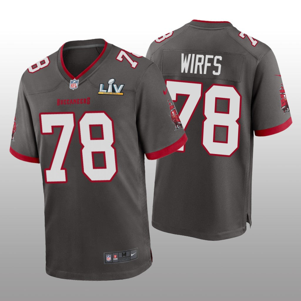 Tampa Bay Buccaneers Tristan Wirfs Pewter Game Jersey Super Bowl LV Men's