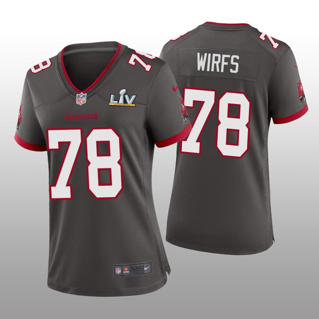 Tampa Bay Buccaneers Tristan Wirfs Pewter Game Jersey Super Bowl LV Women's