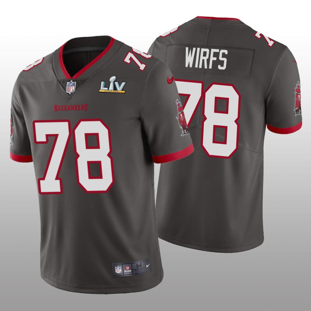 Tampa Bay Buccaneers Tristan Wirfs Pewter Vapor Limited Jersey Super Bowl LV Men's