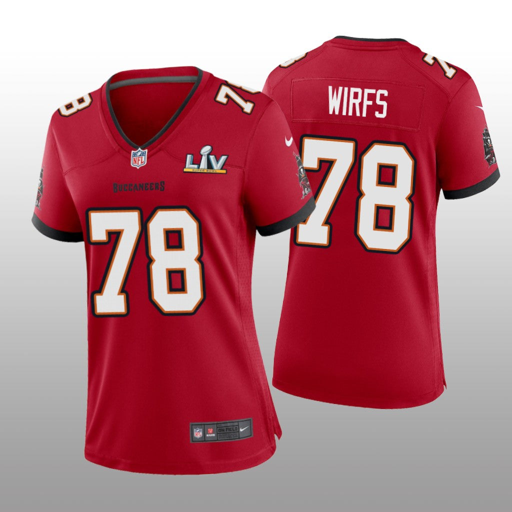 Tampa Bay Buccaneers Tristan Wirfs Red Game Jersey Super Bowl LV Women's