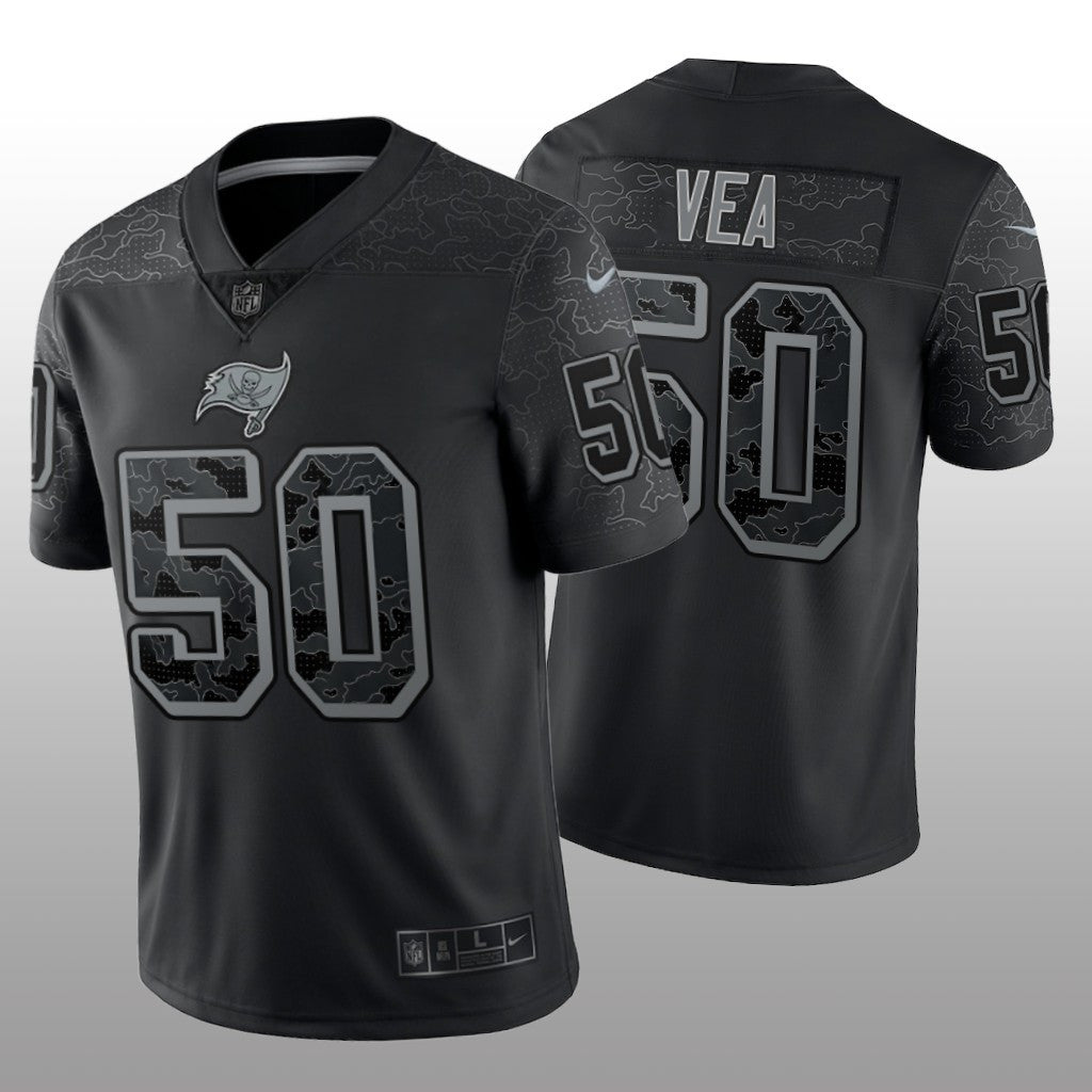 Tampa Bay Buccaneers Vita Vea Black Jersey Reflective Limited Men's
