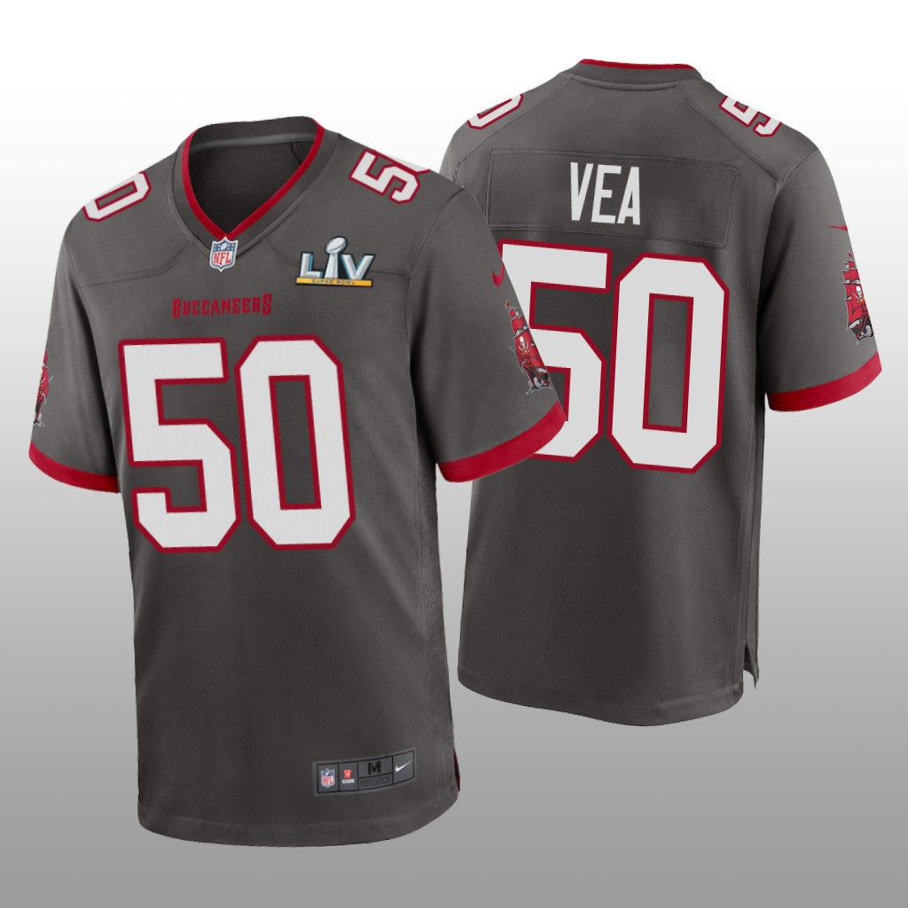 Tampa Bay Buccaneers Vita Vea Pewter Game Jersey Super Bowl LV Men's