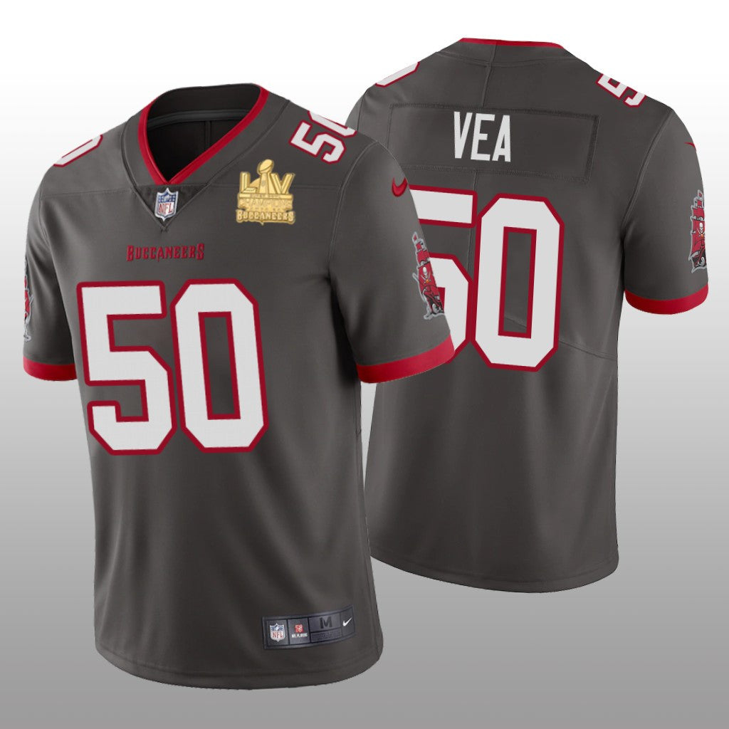 Tampa Bay Buccaneers Vita Vea Pewter Vapor Limited Jersey Super Bowl LV Champions Men's
