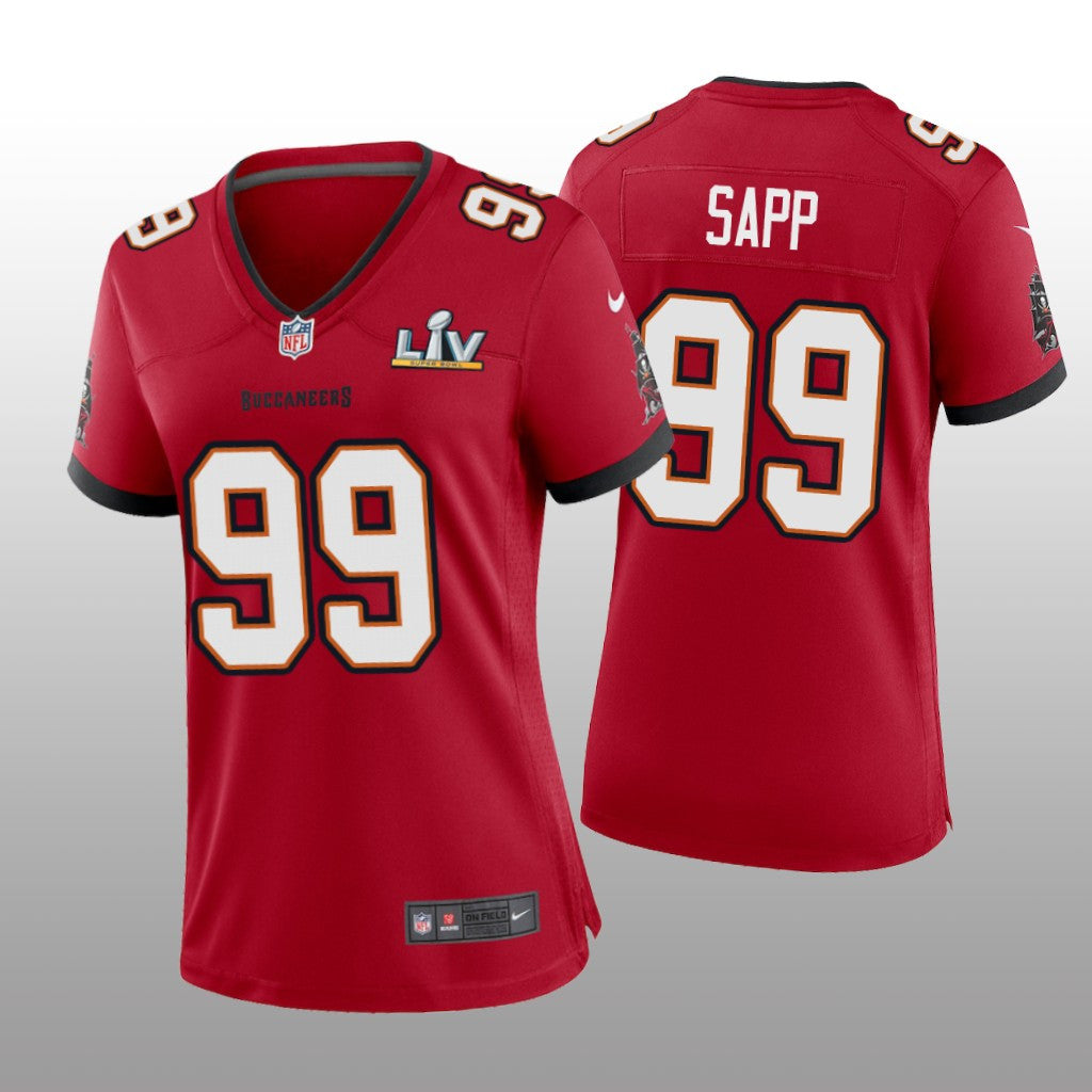Tampa Bay Buccaneers Warren Sapp Red Game Jersey Super Bowl LV Women's