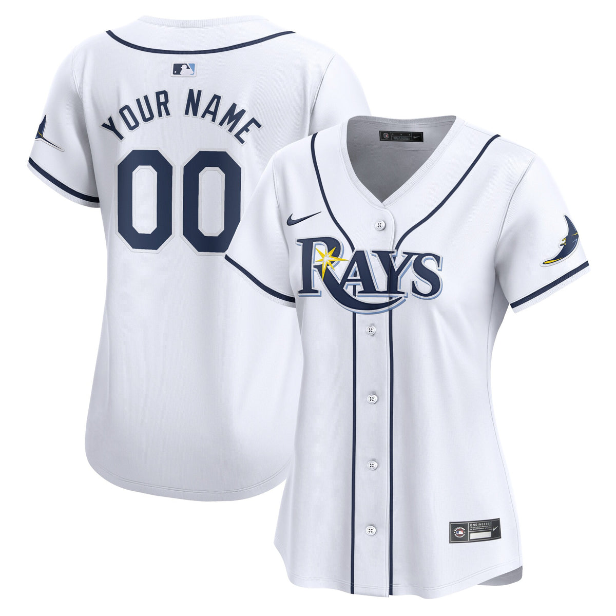Tampa Bay Rays Nike Women's Home Limited Custom Jersey White