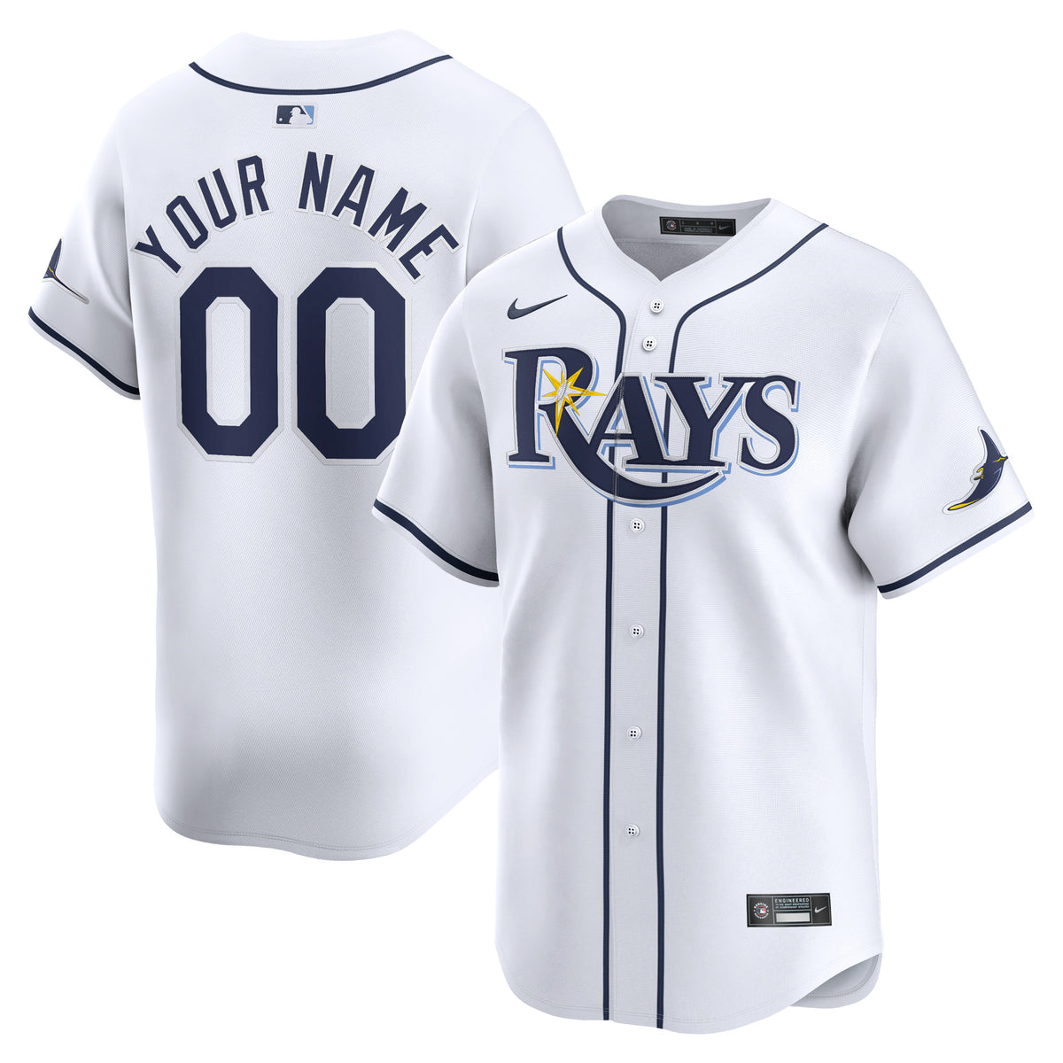 Tampa Bay Rays Nike Youth Home Limited Custom Jersey White
