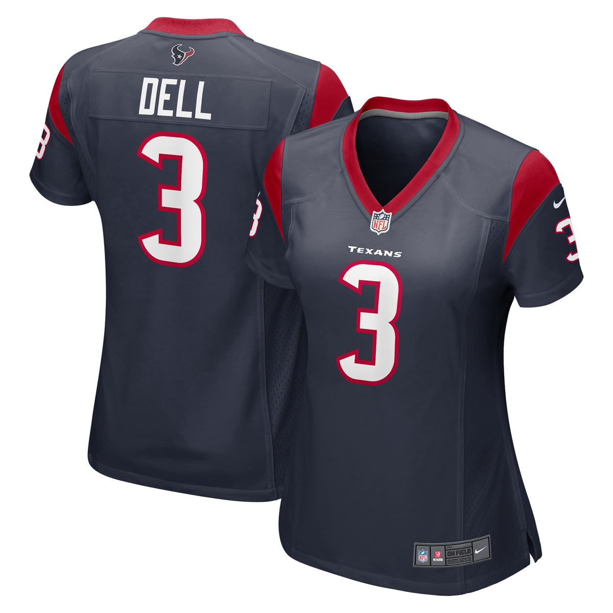 Tank Dell Houston Texans Nike Women's Player Game Jersey Navy