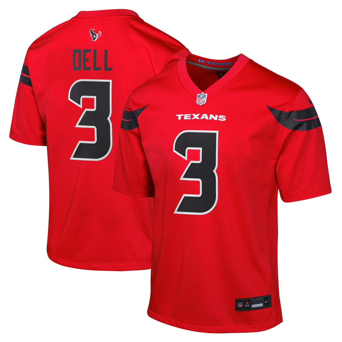 Tank Dell Houston Texans Nike Youth Alternate Game Jersey Red