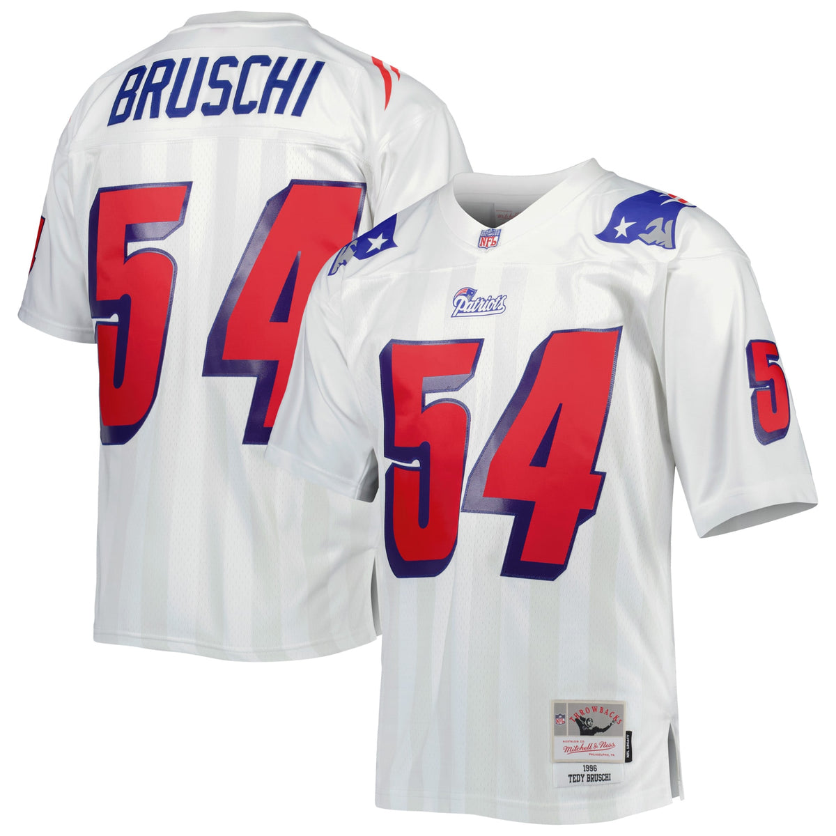 Tedy Bruschi New England Patriots Mitchell Ness Legacy Replica Jersey White