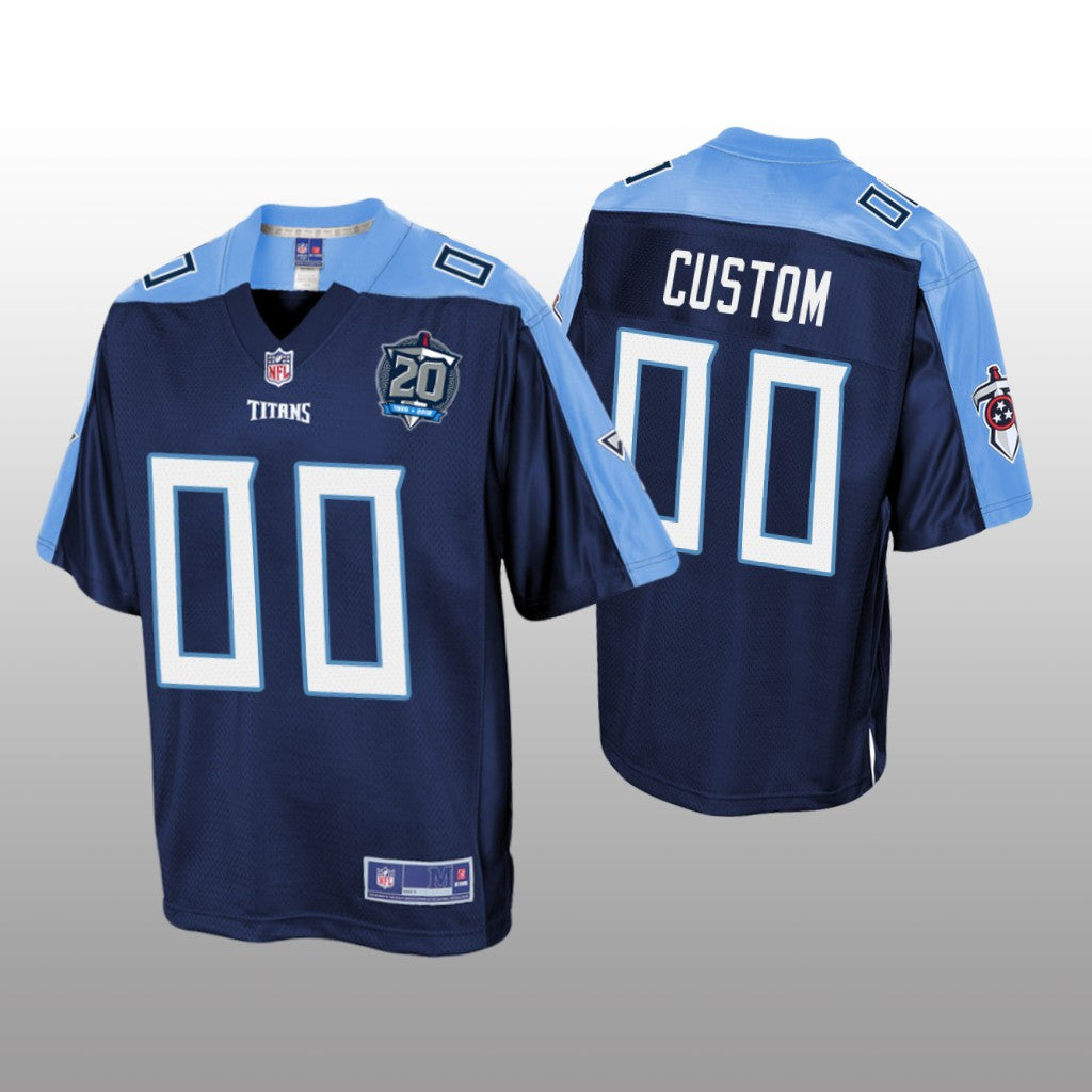 Tennessee Titans #00 Navy Custom Pro Line Jersey Youth
