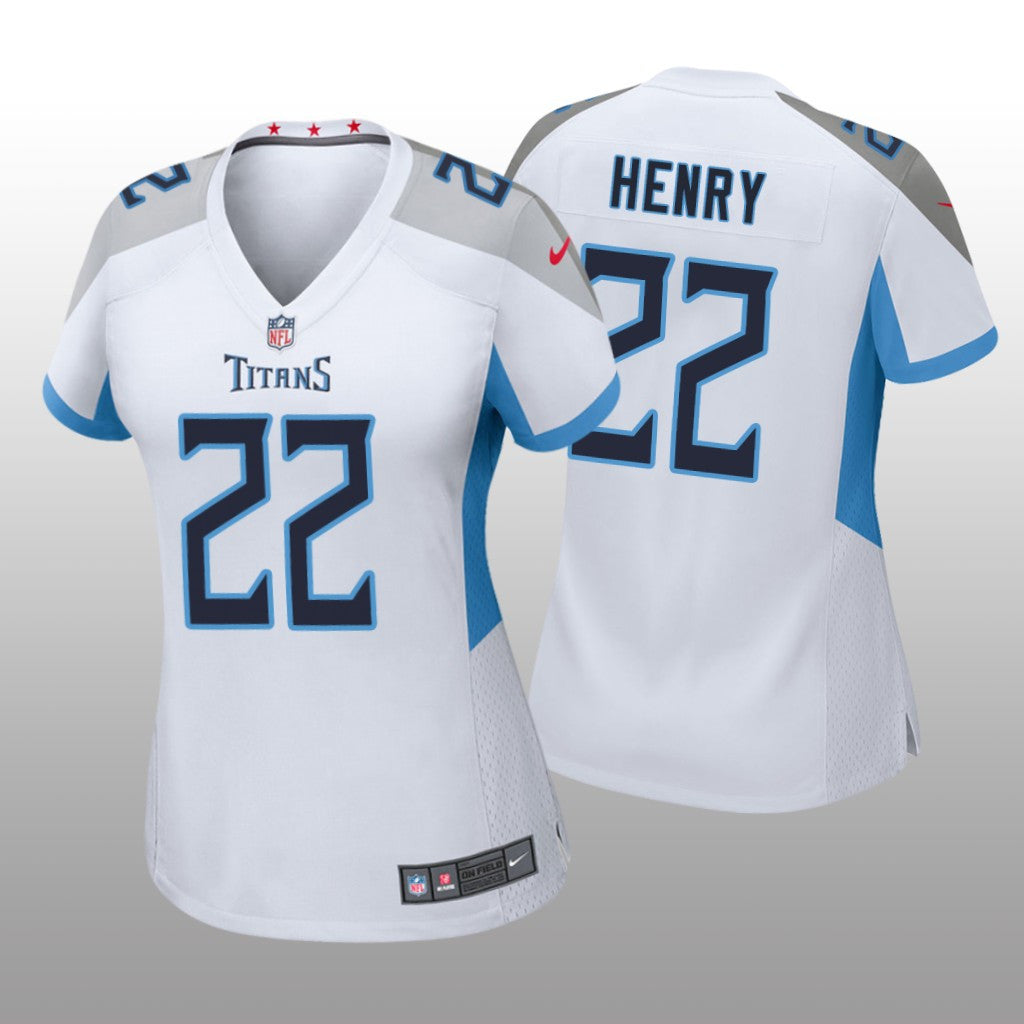 Tennessee Titans #22 White Derrick Henry Game Jersey Women