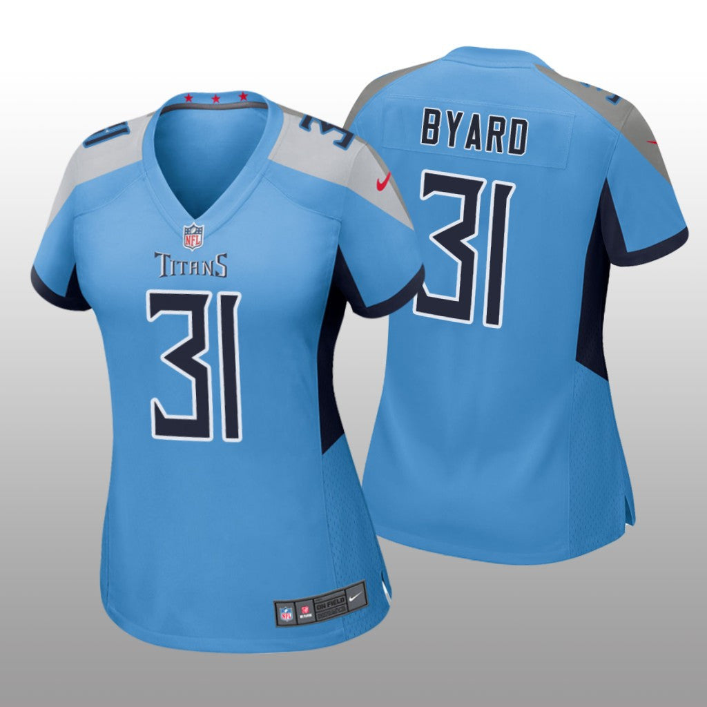Tennessee Titans #31 Light Blue Kevin Byard Game Jersey Women