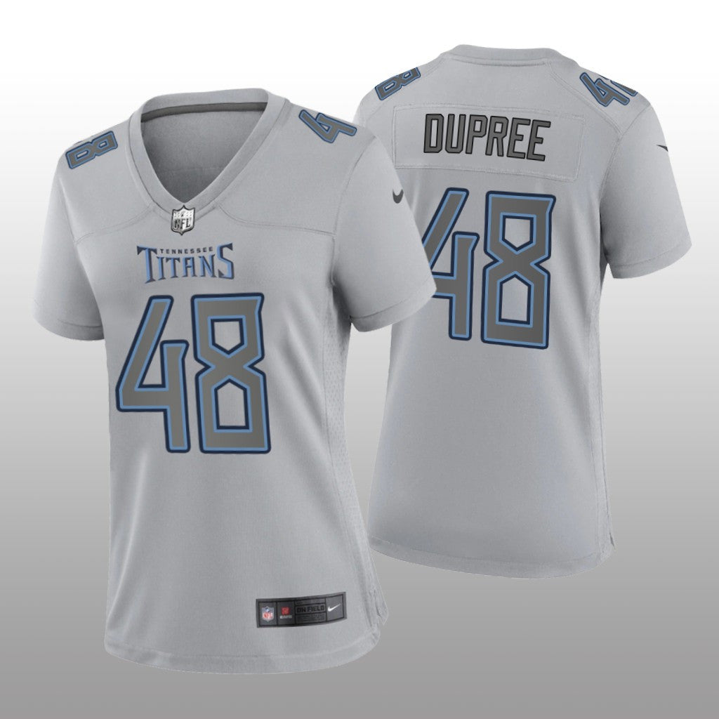 Tennessee Titans Bud Dupree Gray Jersey Atmosphere Fashion Game Women's