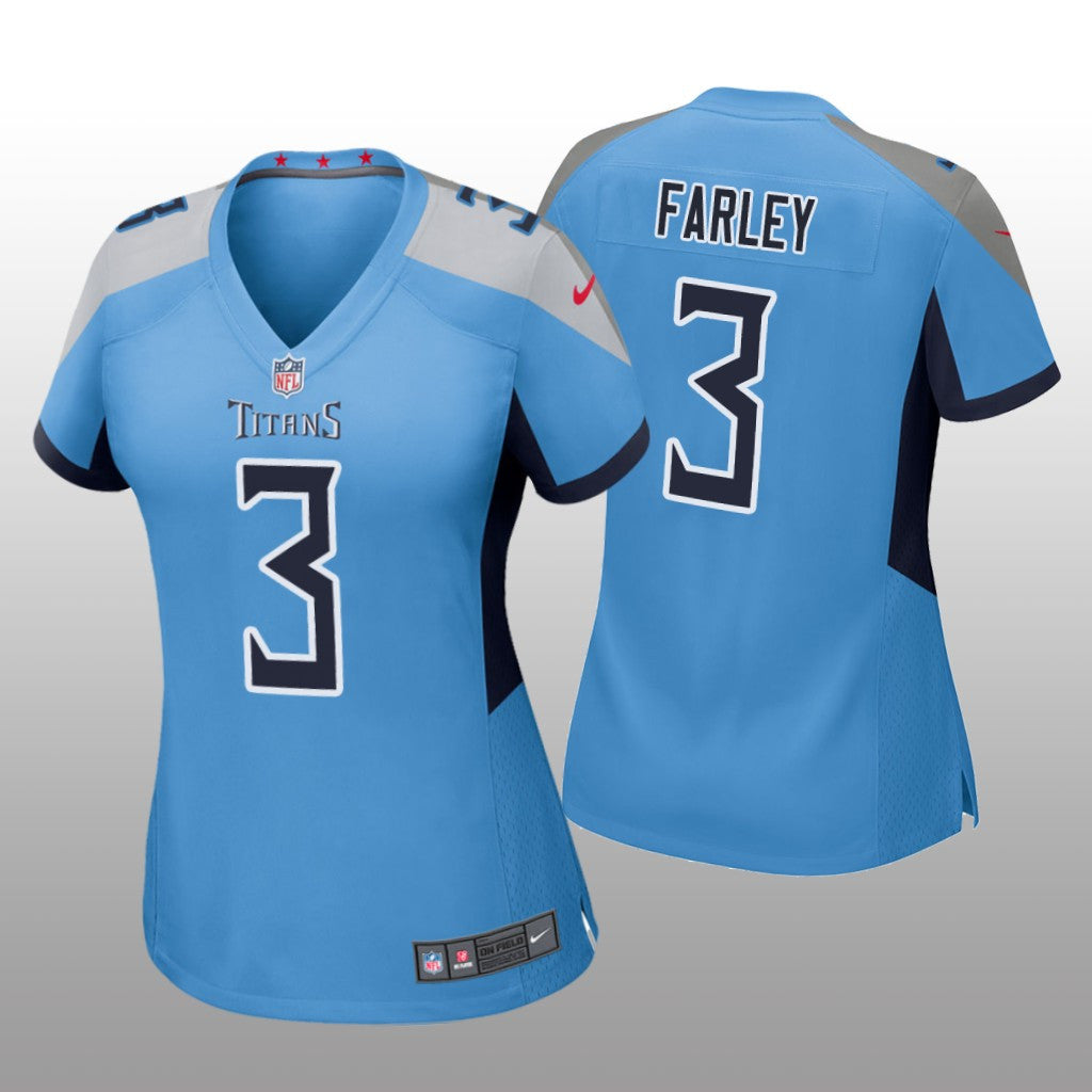 Tennessee Titans Caleb Farley Light Blue Jersey Game Women's