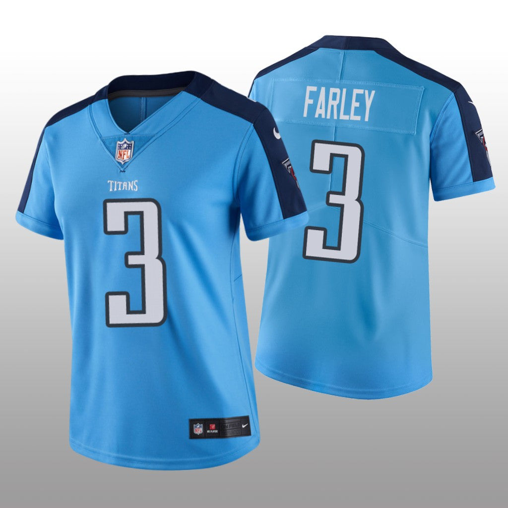 Tennessee Titans Caleb Farley Light Blue Jersey Vapor Limited Women's