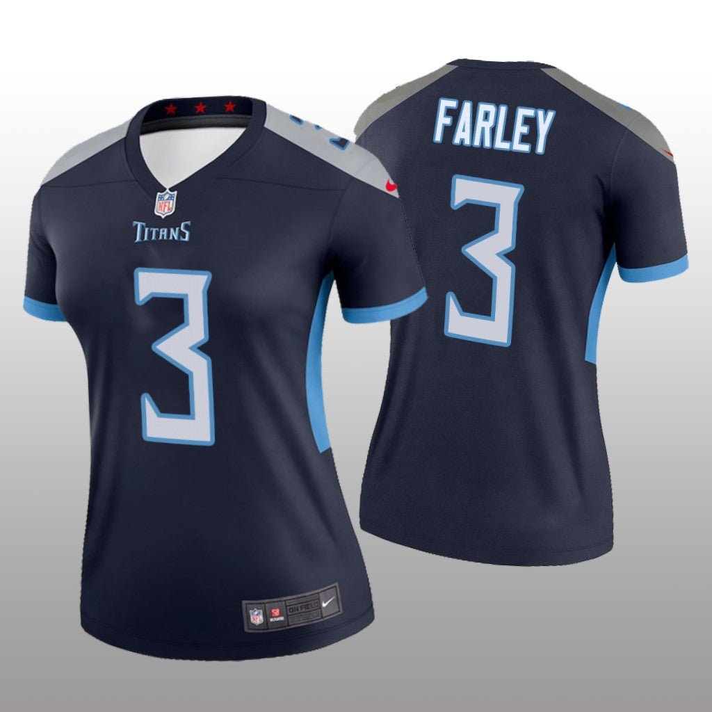 Tennessee Titans Caleb Farley Navy Jersey Legend Women's